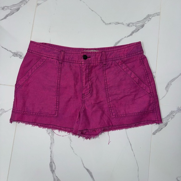 Free People Pants - Free People Fuchsia Distressed Denim Cutoff Shorts